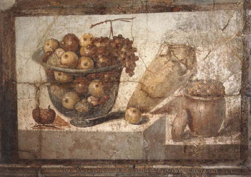 unknow artist Kristallschussel with fruits Wandschmuch out of the villa di Boscoreale